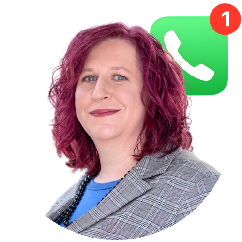 jenn templated with missed call icon behind larger